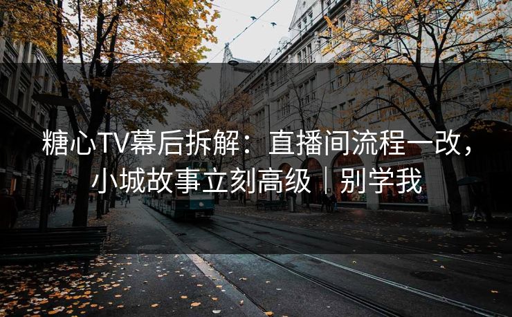 糖心TV幕后拆解：直播间流程一改，小城故事立刻高级｜别学我  第1张
