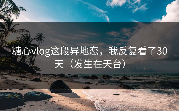 糖心vlog这段异地恋，我反复看了30天（发生在天台）  第1张