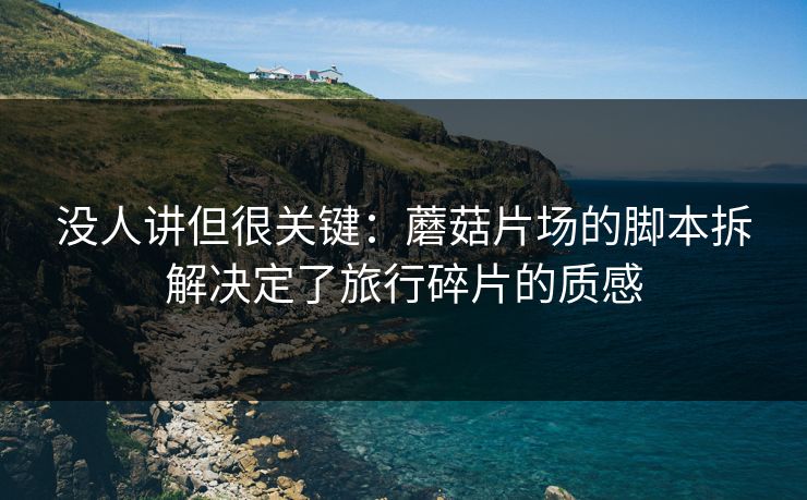 没人讲但很关键：蘑菇片场的脚本拆解决定了旅行碎片的质感
